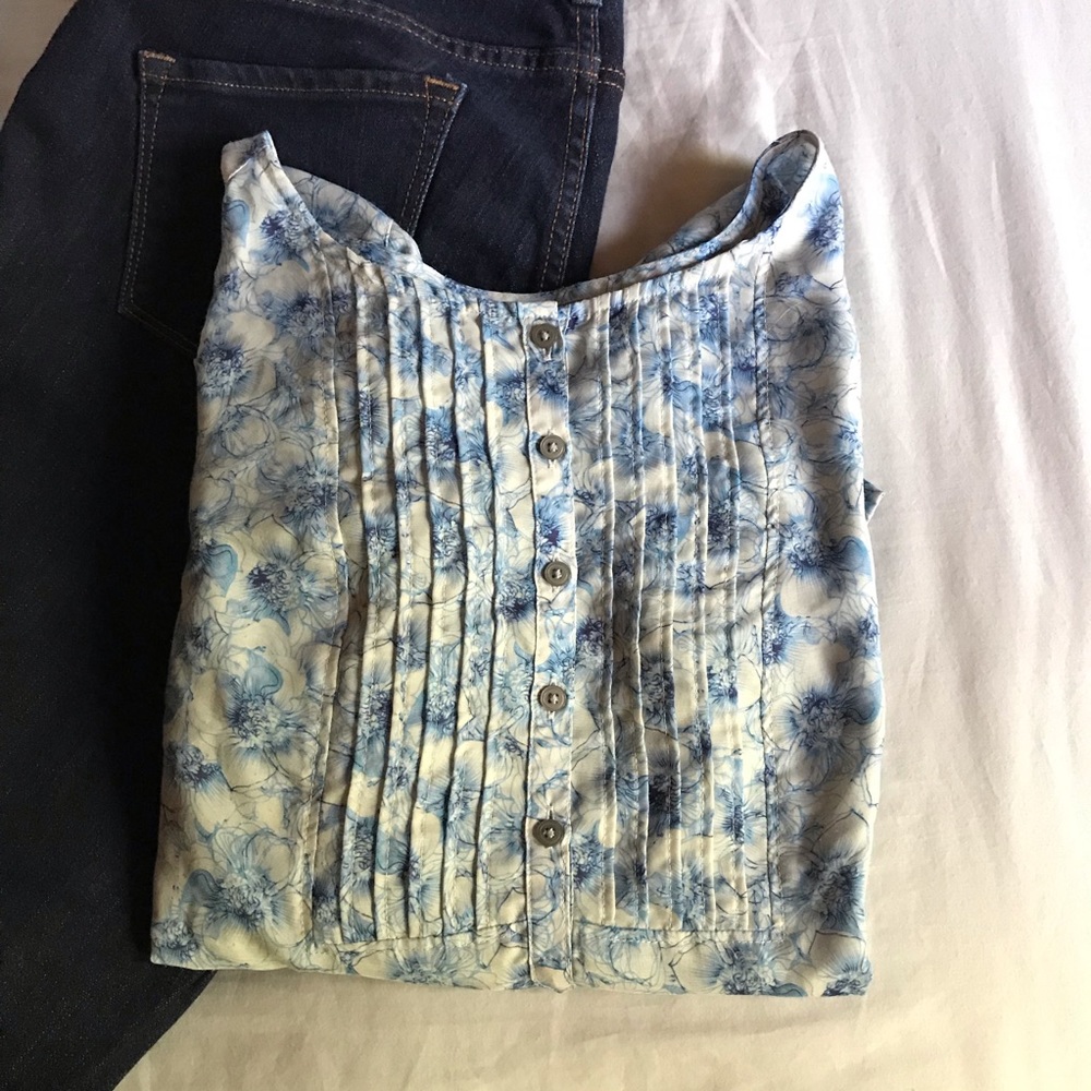 LOFT floral blouse